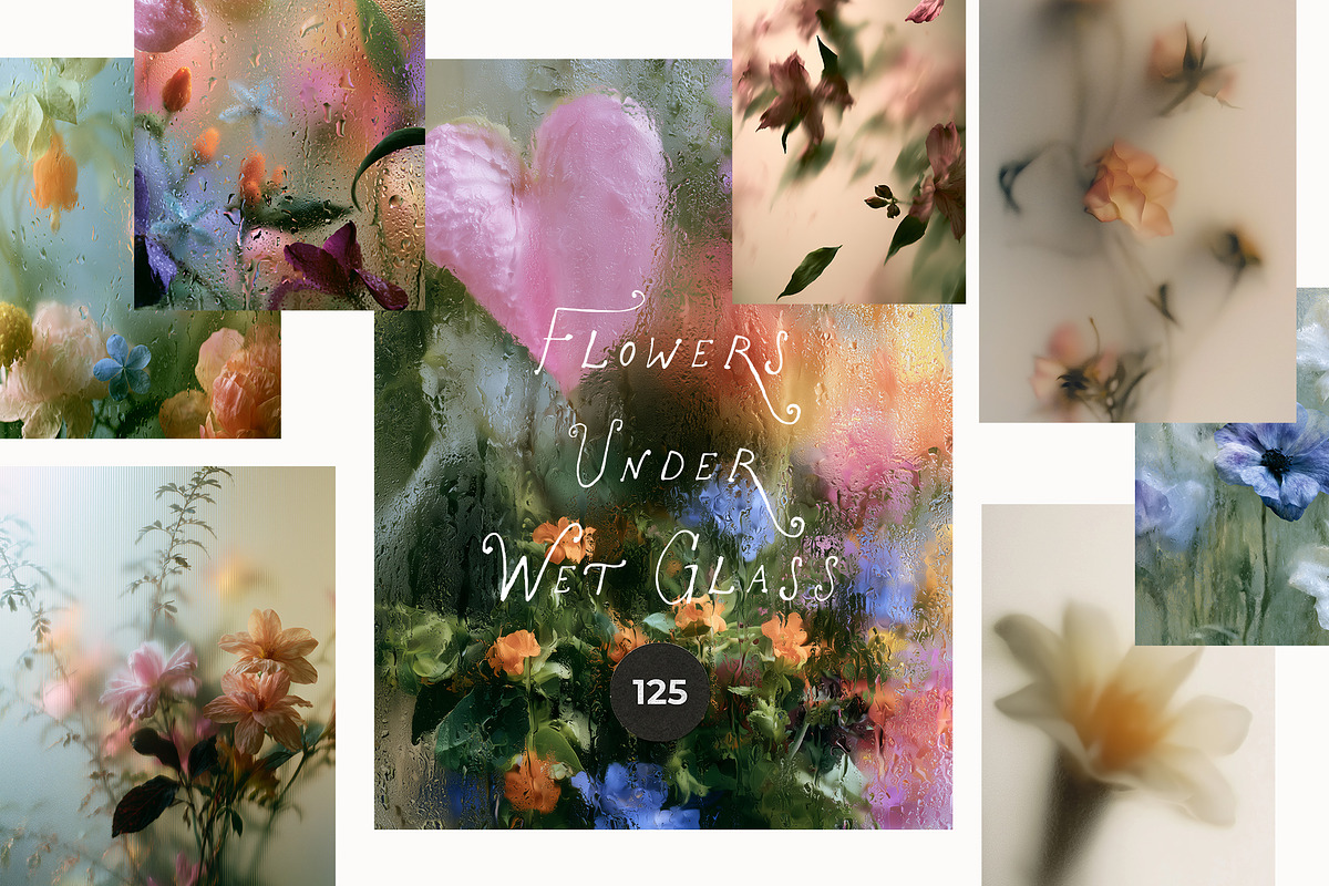 Flowers Under Wet Glass Backgrounds, a Background Graphic by Lana Elanor (Photo 8 of 18)