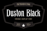 Duston Black Vintage Display Font, a Serif Font by Serbaneka Studio (Thumbnail 1 of 6)