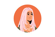 Diverse young women avatars set, a Person Illustration by PaperTrident (Thumbnail 13 of 15)