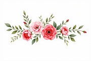 Vintage Rose Watercolor Set, an Illustration by Creativeshirt (Thumbnail 4 of 11)