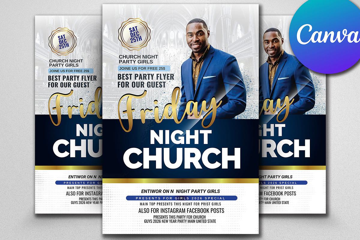 Church Friday Canva Flyer preview 3