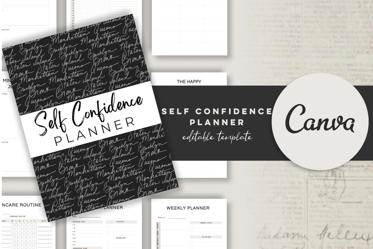 Printable Self Confidence Planner, a Stationery Template by Design House (Photo 1 of 9)