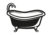 Clawfoot bathtub with faucet Vector, an Object Graphic by Billah Hub (Thumbnail 1 of 3)