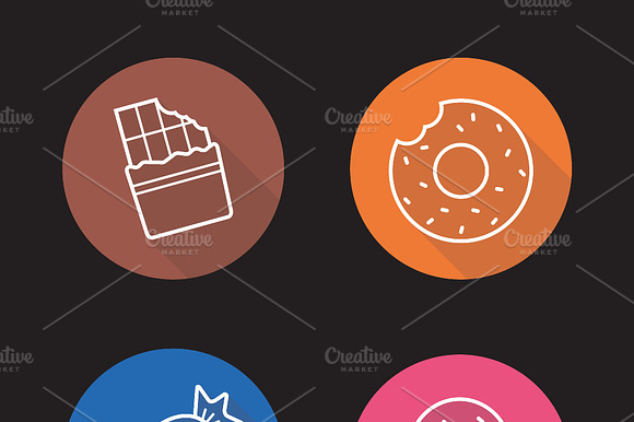 Confectionery Icons. Vector