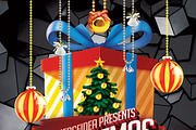 Christmas Boxes Party Flyer Template, a Flyer Template by MergeIdea (Thumbnail 2 of 3)