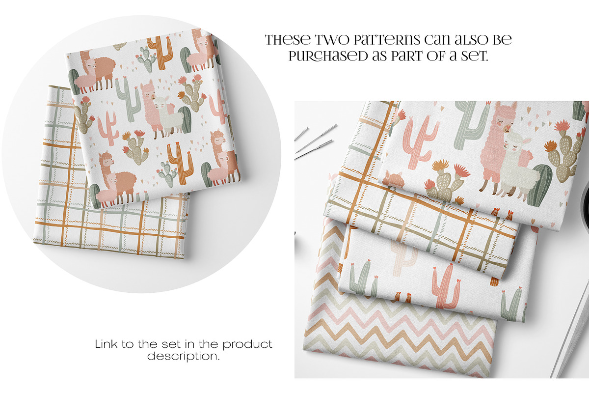 Llama Land Kids Pattern Collection, a Pattern Graphic by PROTEA Watercolor Studio (Photo 5 of 6)