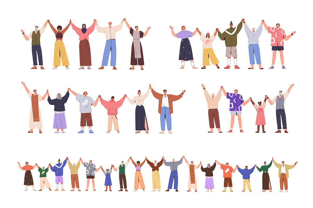 Happy people with raised hands up, a Person Illustration by Good Studio (Photo 2 of 12)