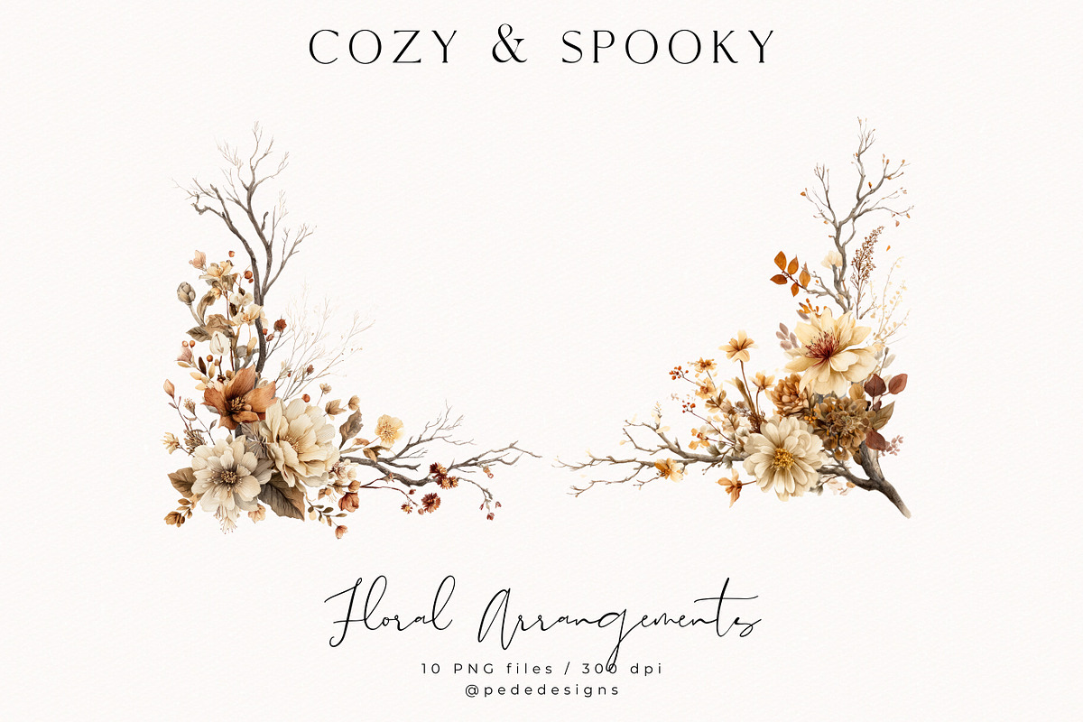 Cozy & Spooky Collection, a Seasonal Illustration by PeDe Designs (Photo 11 of 30)
