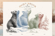 Snowy Winter - vintage illustrations, a Seasonal Illustration by Pamyatka Shop (Thumbnail 13 of 17)