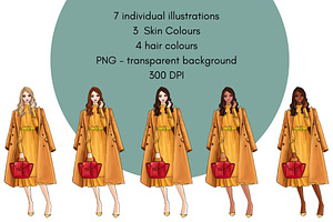 Fashion Girls 42 Fashion Clipart Set