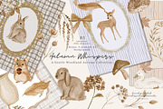 autumn woodland clipart collection, a Decorative Illustration by Patishop Art (Thumbnail 1 of 9)