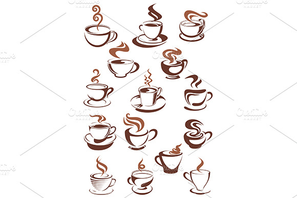 Brown cups of coffee preview 2
