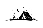 Forest Camping Silhouette Pack, an Object Graphic by yasushie (Thumbnail 2 of 7)