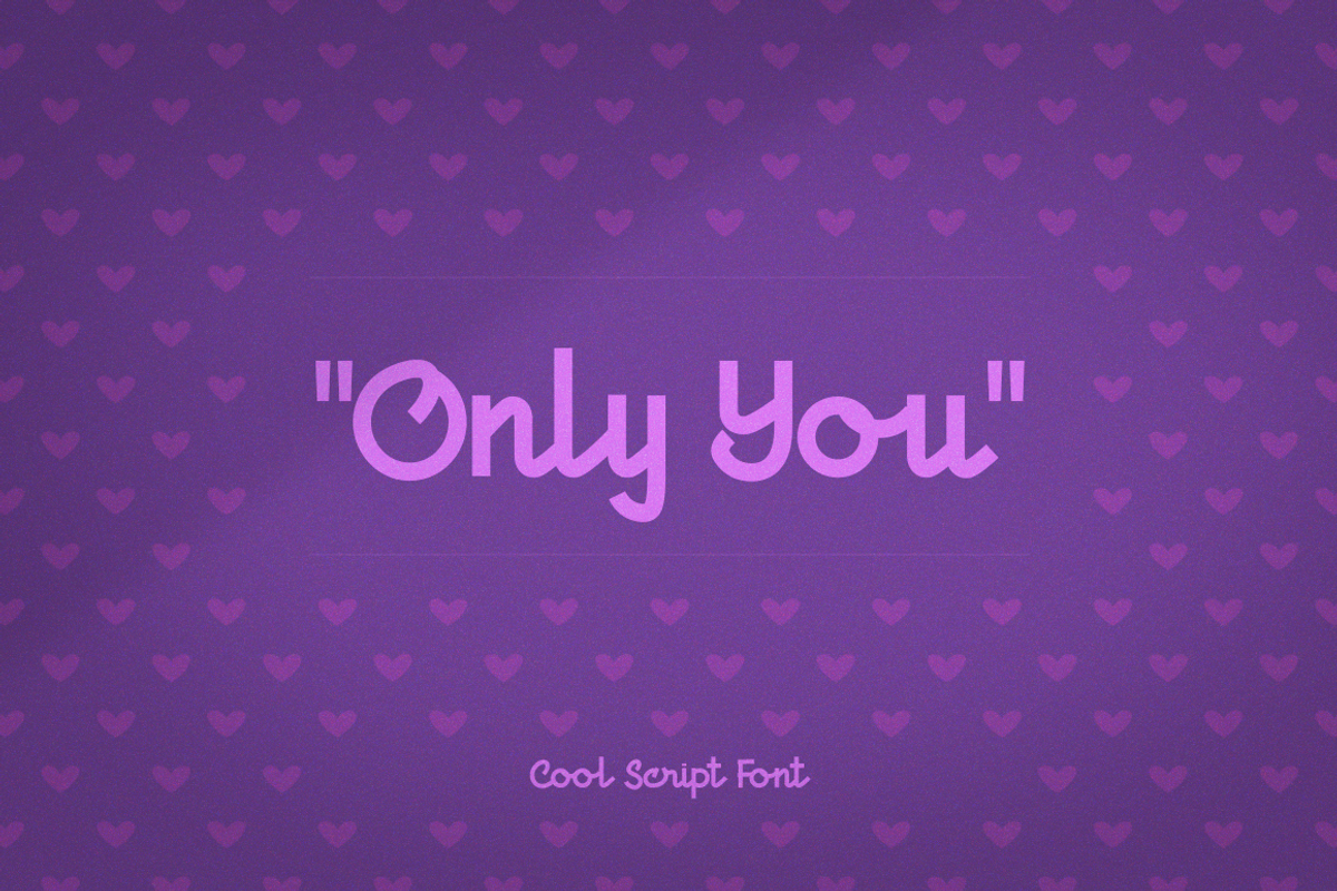 Only You, a Script Font by DonMarciano (Photo 1 of 5)