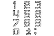 Black numbers on a white background, an Outline Icon by RODINA (Thumbnail 1 of 3)