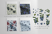 Blueberry vector patterns set, a Pattern Graphic by FleurArt (Thumbnail 2 of 11)
