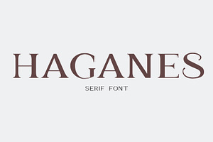 Haganes - Serif font