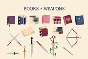 Romantasy Romance Book Clipart, an Object Illustration by Ginny and Sam (Thumbnail 2 of 16)