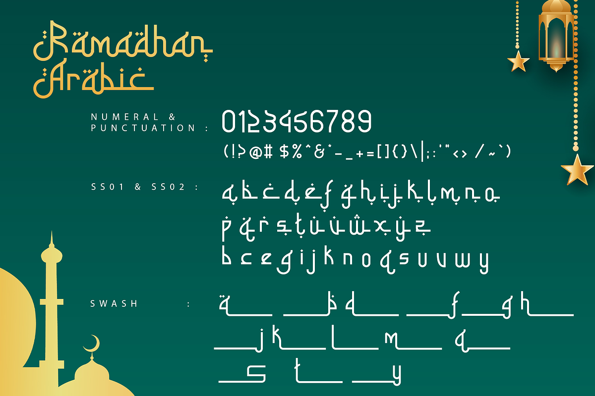 Ramadhan Arabic – Modern Arabic Font, a Handwritten Font by overlaytemplates (Photo 5 of 6)