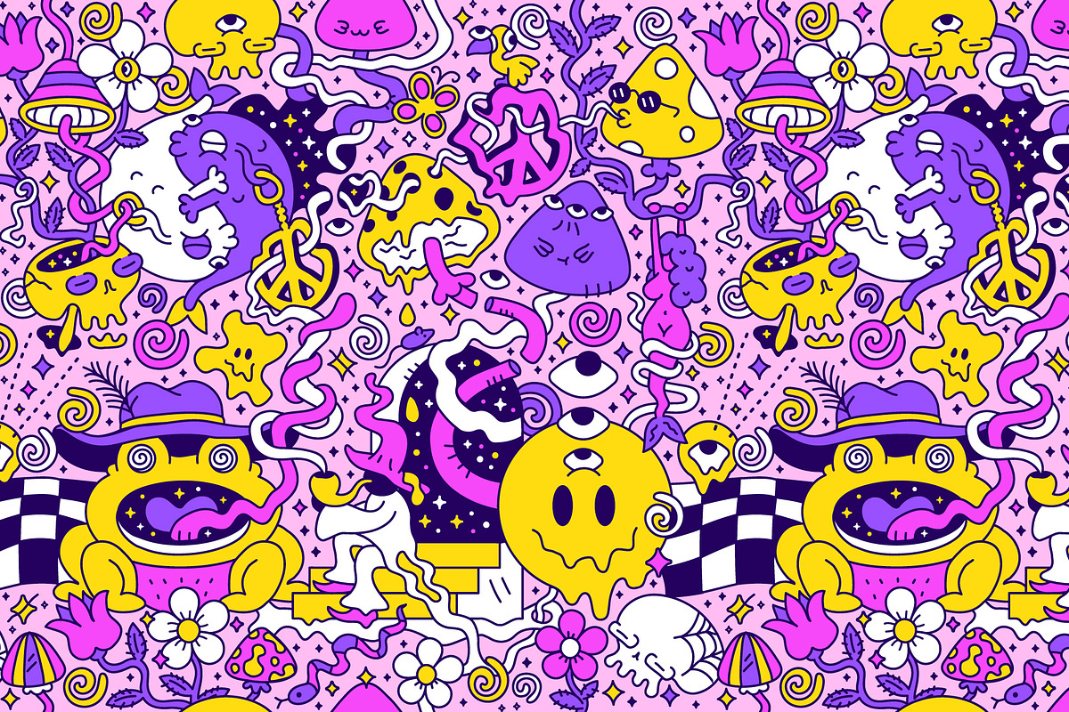 6 ultra-detailed trippy patterns, a Pattern Graphic by Slavko Kahovsky (Photo 3 of 7)