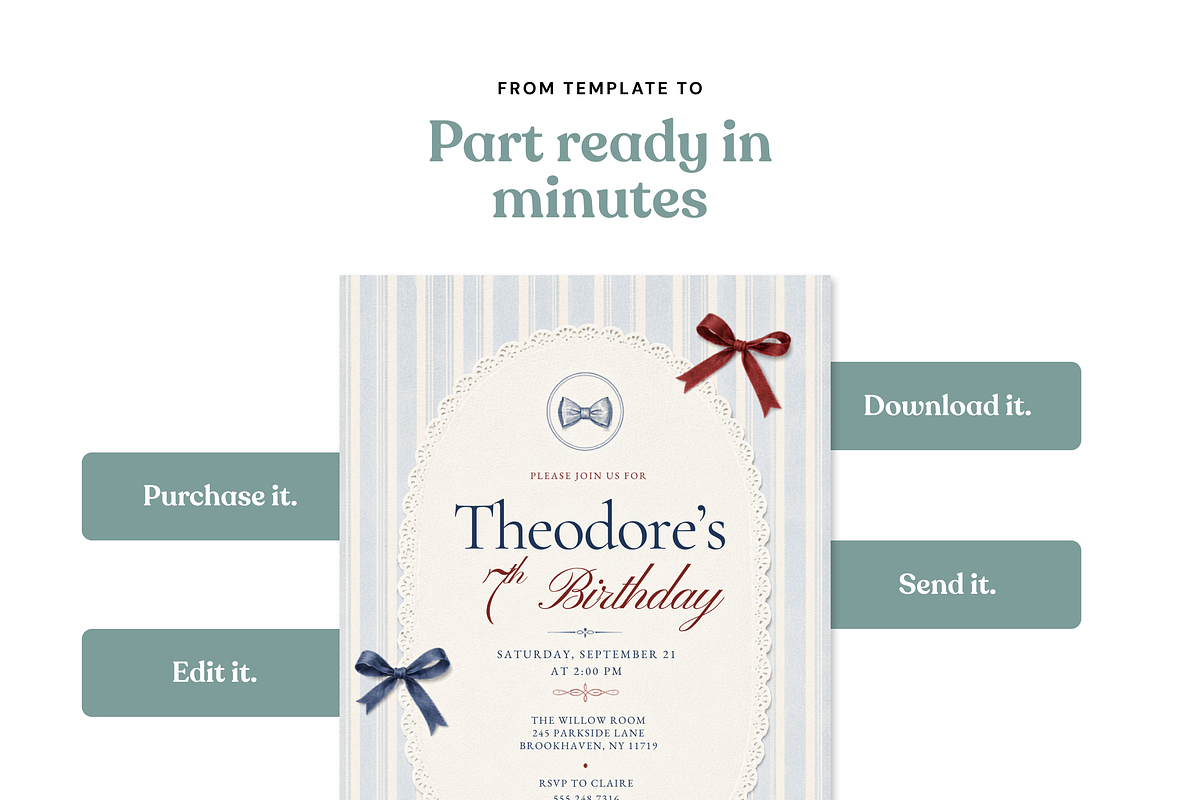 Whimsical Birthday Boy Invitation, an Invitation Template by heynomi (Photo 3 of 19)