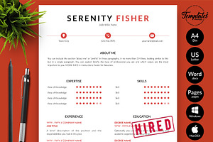 Modern Resume Bundle / CV - Serenity