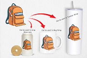 Backpack Clipart, a Graphic by Artnoy (Thumbnail 4 of 5)