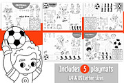 Football Colorless Playmats for Kids, an Education Illustration by Ksenya Savva (Thumbnail 2 of 7)
