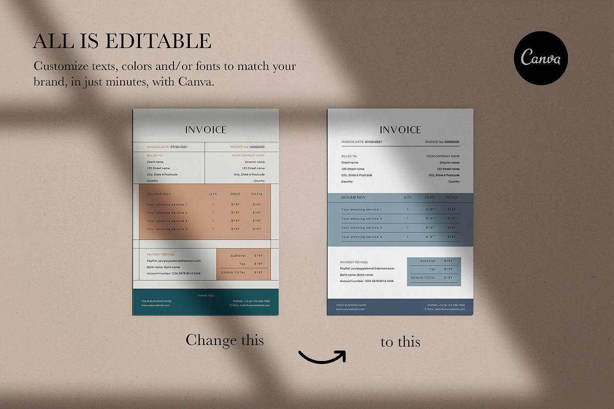 Invoice Canva Template | ABIGAIL, a Brochure Template by Studio Next (Photo 4 of 5)