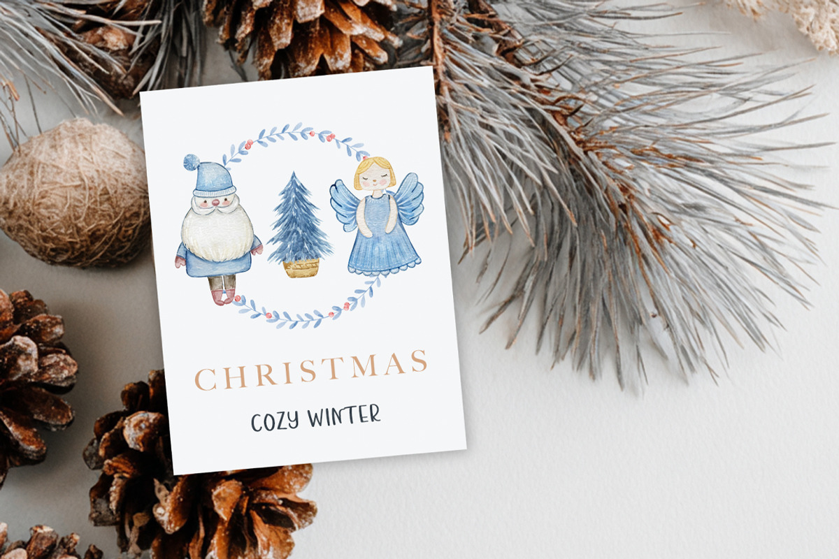Watercolor Scandinavian Christmas, a Seasonal Illustration by SvetaArtStore (Photo 7 of 9)