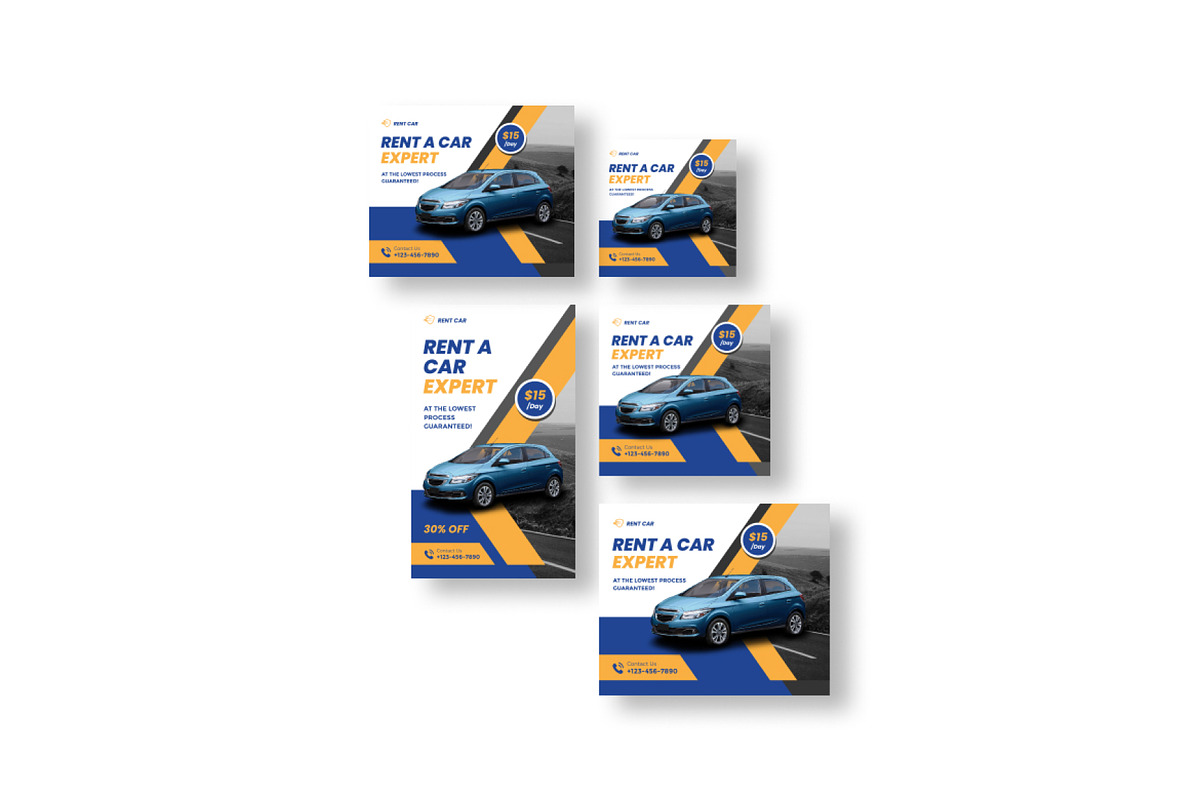 Rent Car Google Ads Banner, a Social Media Template by Formatika Studio (Photo 2 of 4)