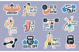 Motivational phrases. Collection of, a Sport Illustration by Onyx