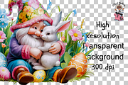 Easter Gnome Clipart PNG Bundle, an Illustration by Clipart Bloom (Thumbnail 17 of 18)