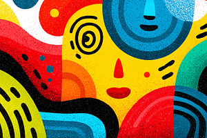 Bold, abstract, colorful geometric, an Abstract Photo by MistyDay