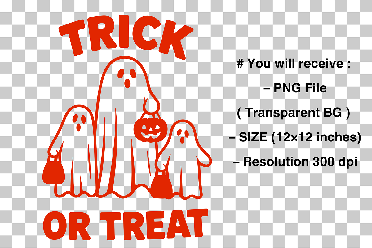 Trick or Treat PNG, Halloween PNG, a Graphic by Clipart Bloom (Photo 2 of 2)