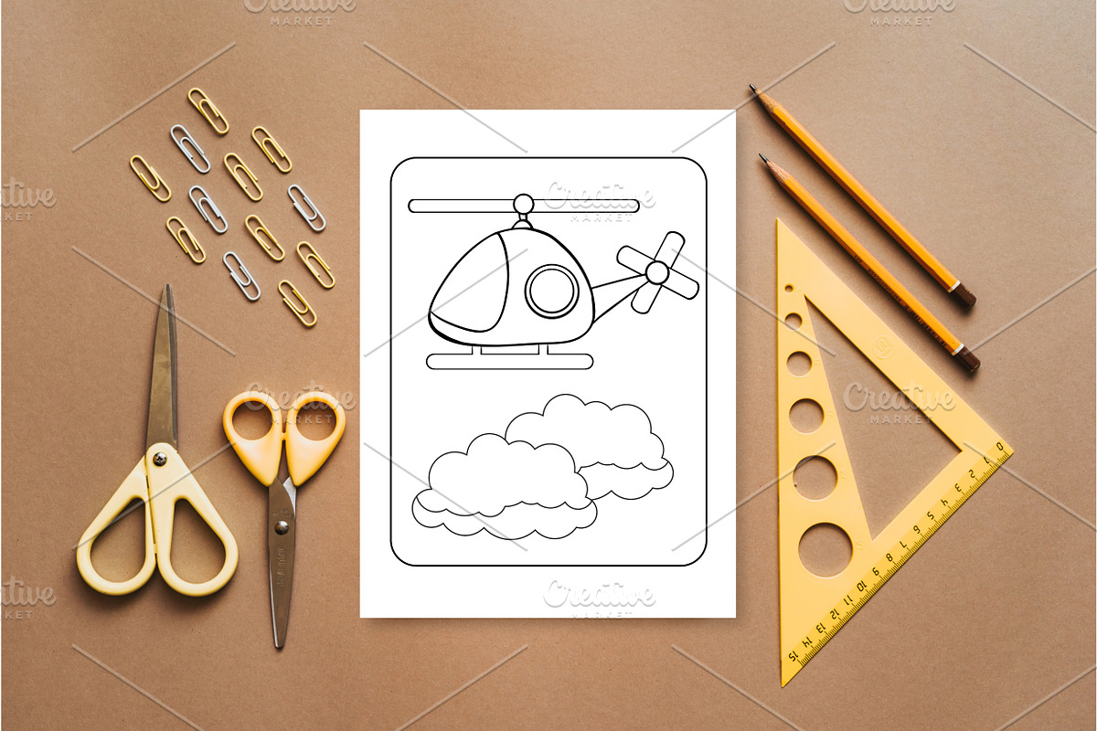 100 Vector Toys Coloring Pages, an Illustration by Blue Digital Studio