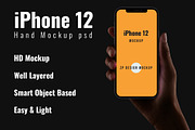 iPhone 12 mockup। Hand mockup psd, an iPhone Mockup by ZP Design (Thumbnail 1 of 2)