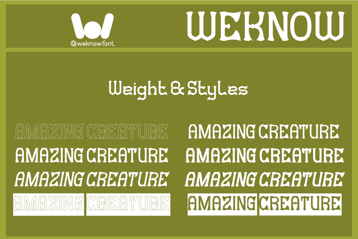 Amazing Creature font, a Font by weknow (Photo 6 of 8)