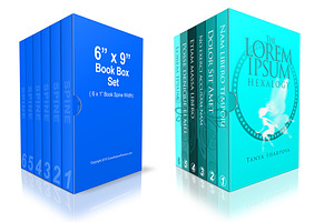 6 Book Box Set Mockup -6x9
