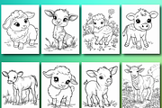 Farm Animals Coloring Book for Kids, an Animal Illustration by Printable Design Store (Thumbnail 5 of 7)