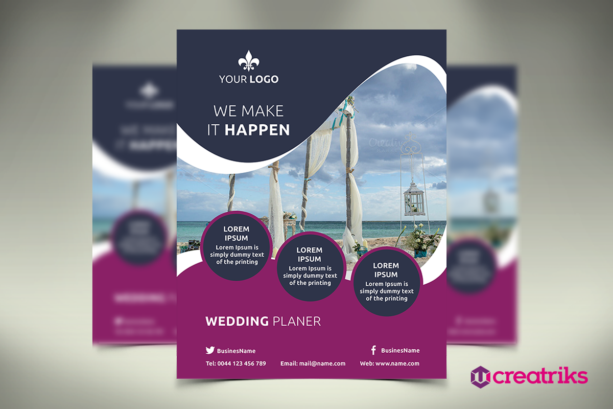 Wedding Service Flyer, a Flyer Template by Creatricks