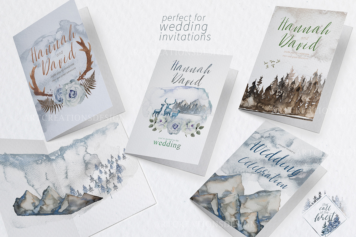Watercolor The Call Of the Forest, an Animal Illustration by ArtCreationsDesign (Photo 2 of 6)