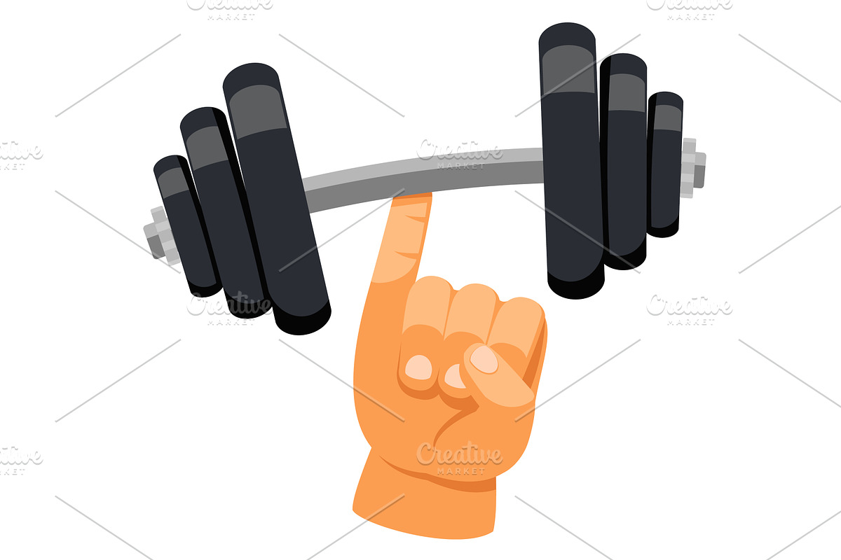 Hand lifting dumbbell with one, a Sport Illustration by innakreativ