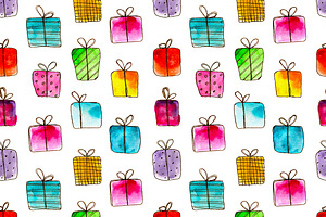 Xmas Watercolor Patterns