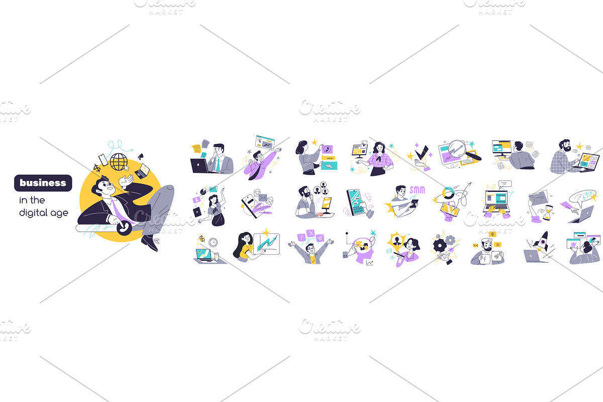 Business technology people. Office, a Person Illustration by Stock-Smart-Start