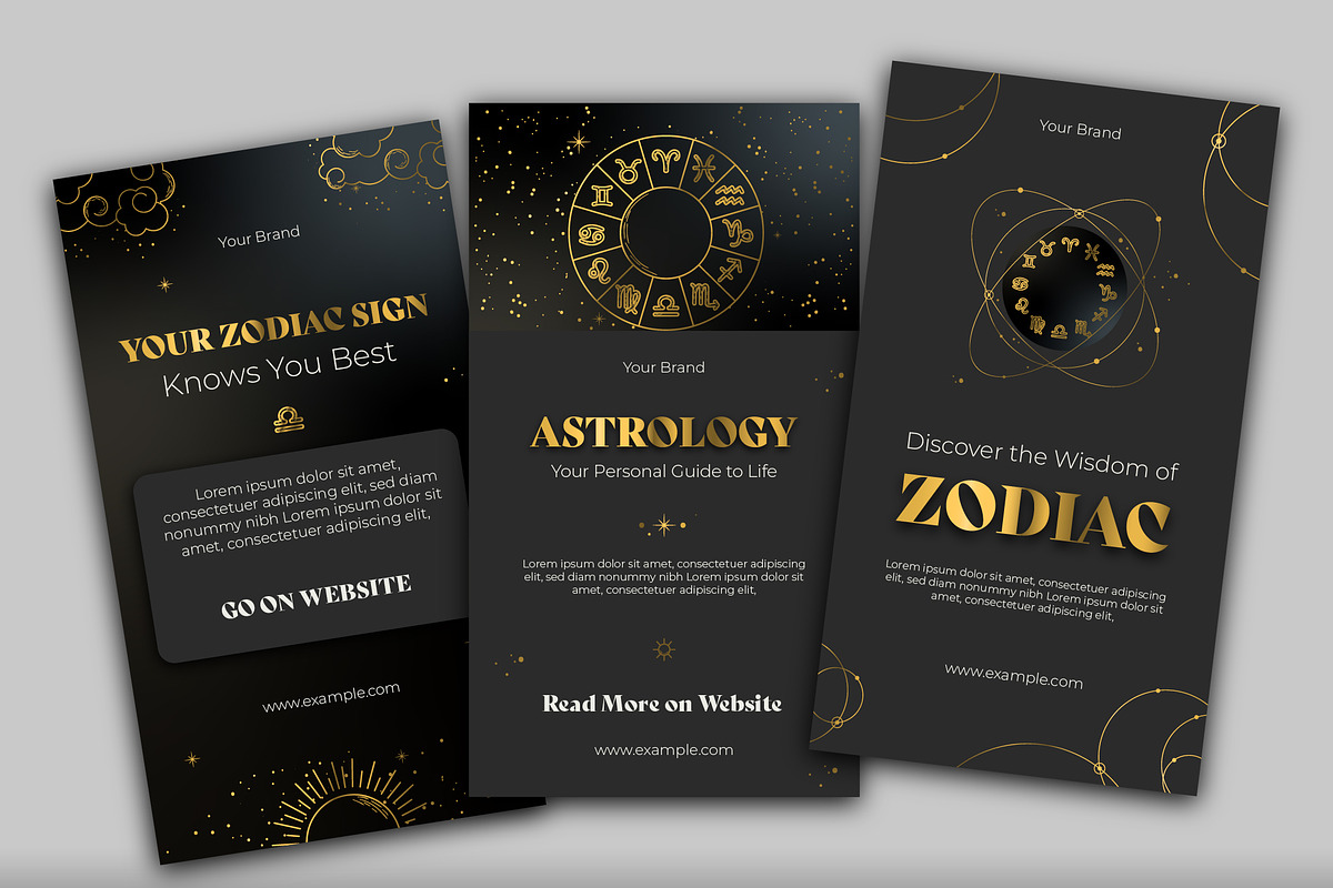 Elegant Zodiac Astrology Templates