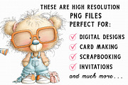 Funny Teddy Bear Clipart, an Illustration by Libby Wishes (Thumbnail 5 of 7)