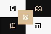 25 Monogram Letter M Logo, a Branding & Logo Template by Lightsense (Thumbnail 5 of 10)