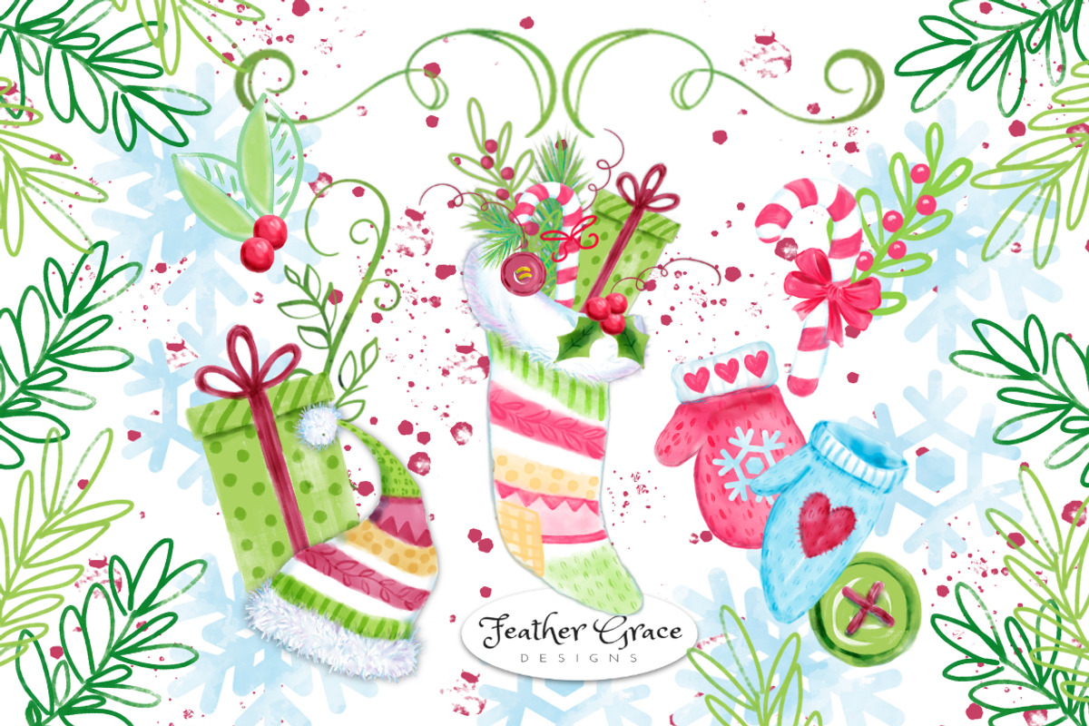 Watercolor Christmas, an Illustration by Feather Grace Designs (Photo 1 of 4)