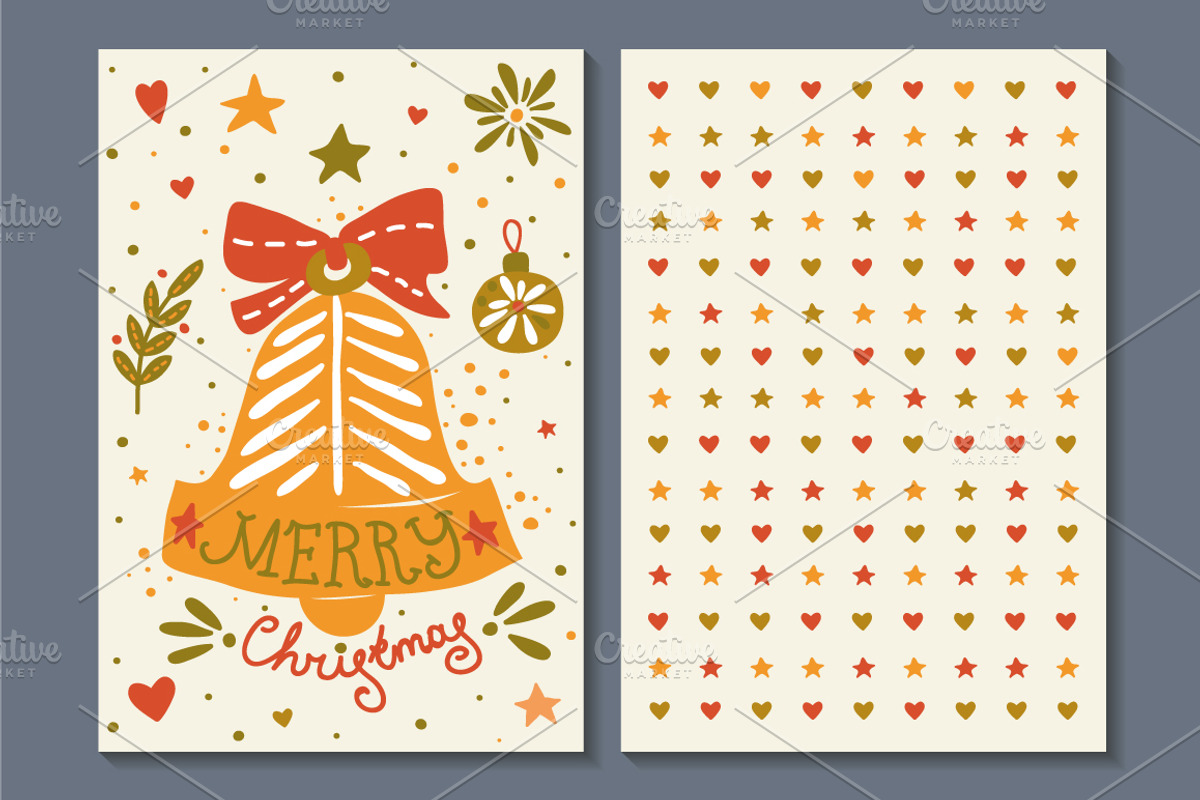 Hand drawn Christmas elements set preview 5